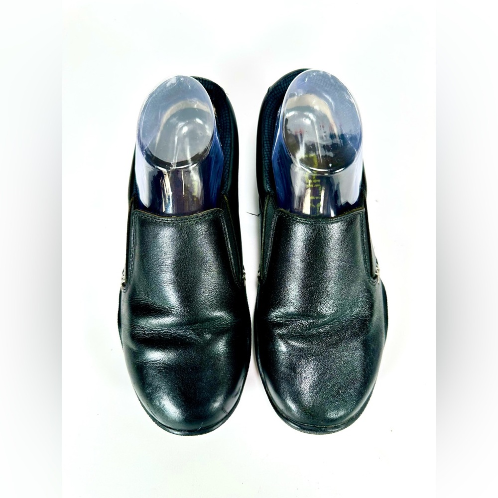 KURU Kivi Black Leather Slip-On Shoes